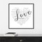 Mother's Day Heart Love by Cynthia Coulter 22-in. W x 22-in. H. Canvas Wall Art Print Framed in Black